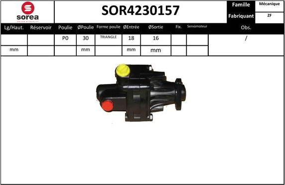 SNRA SOR4230157 - Гидравлический насос, рулевое управление, ГУР autosila-amz.com