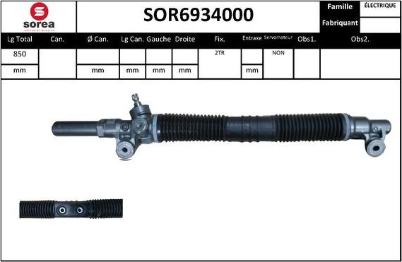 SNRA SOR6934000 - Рулевой механизм, рейка autosila-amz.com