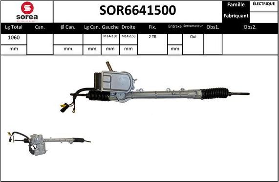 SNRA SOR6641500 - Рулевой механизм, рейка autosila-amz.com