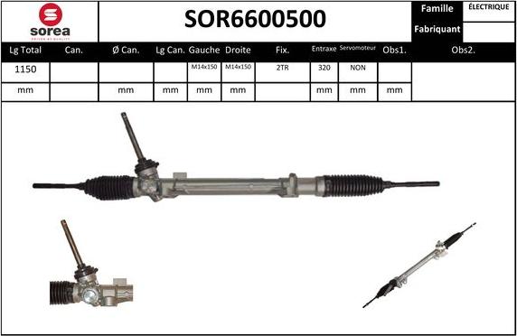 SNRA SOR6600500 - Рулевой механизм, рейка autosila-amz.com