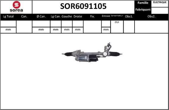 SNRA SOR6091105 - Рулевой механизм, рейка autosila-amz.com