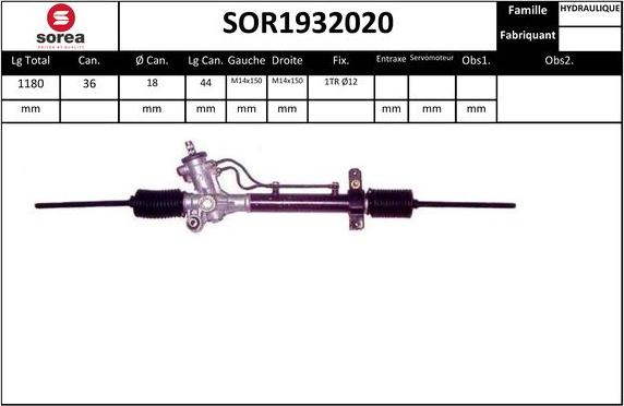 SNRA SOR1932020 - Рулевой механизм, рейка autosila-amz.com