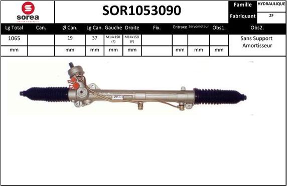 SNRA SOR1053090 - Рулевой механизм, рейка autosila-amz.com