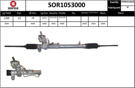 SNRA SOR1053000 - Рулевой механизм, рейка autosila-amz.com