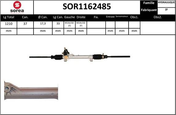 SNRA SOR1162485 - Рулевой механизм, рейка autosila-amz.com