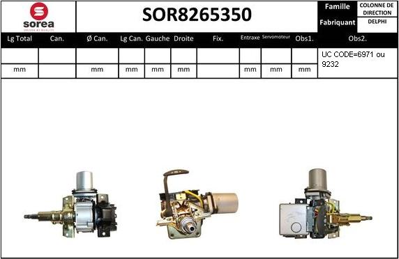 SNRA SOR8265350 - Рулевая колонка autosila-amz.com