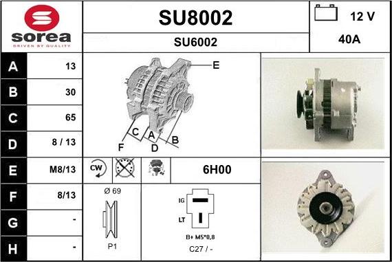 SNRA SU8002 - Генератор autosila-amz.com