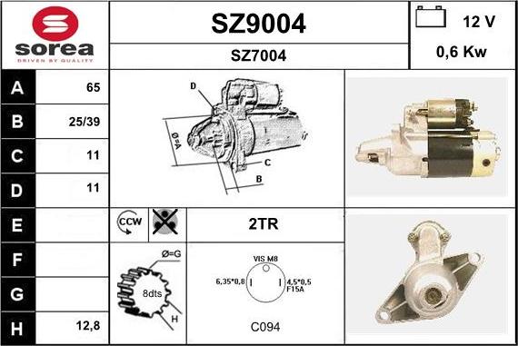 SNRA SZ9004 - Стартер autosila-amz.com