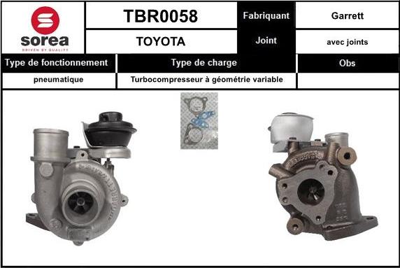 SNRA TBR0058 - Турбина, компрессор autosila-amz.com