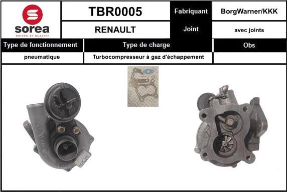 SNRA TBR0005 - Турбина, компрессор autosila-amz.com