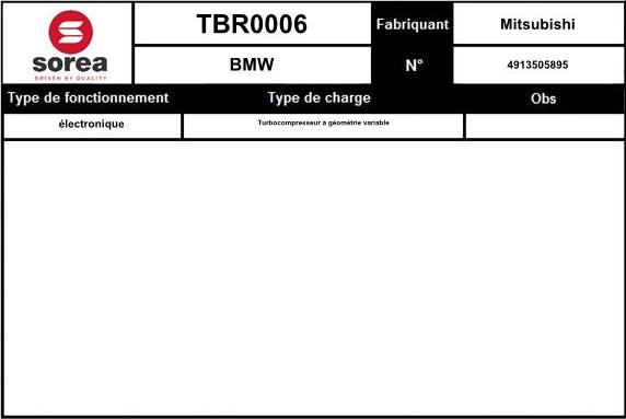 SNRA TBR0006 - Турбина, компрессор autosila-amz.com