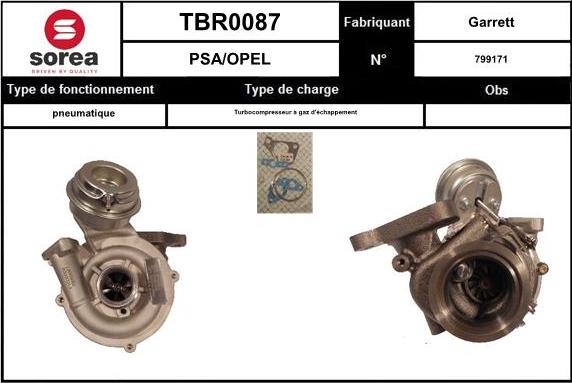 SNRA TBR0087 - Турбина, компрессор autosila-amz.com