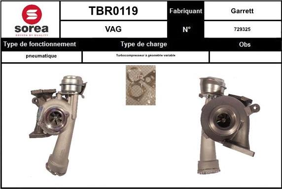 SNRA TBR0119 - Турбина, компрессор autosila-amz.com