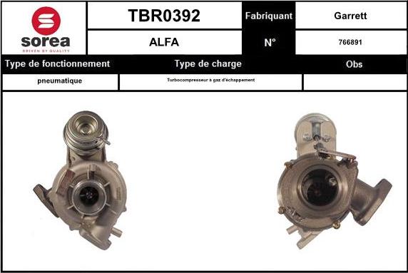 SNRA TBR0392 - Турбина, компрессор autosila-amz.com