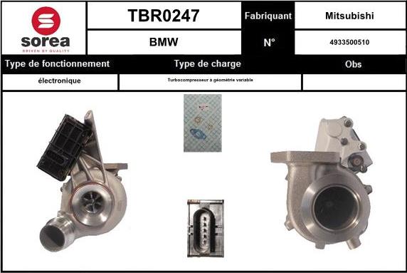 SNRA TBR0247 - Турбина, компрессор autosila-amz.com