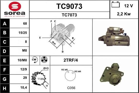 SNRA TC9073 - Стартер autosila-amz.com