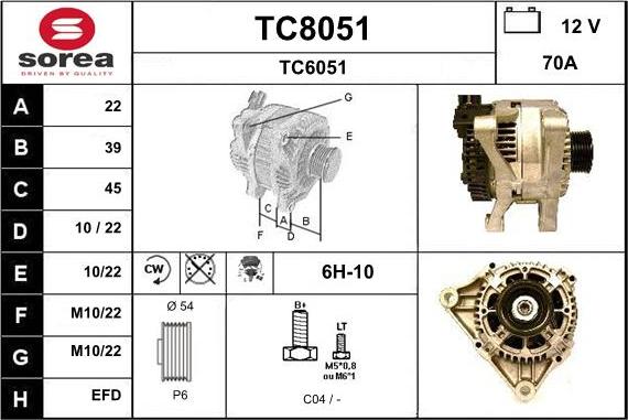 SNRA TC8051 - Генератор autosila-amz.com