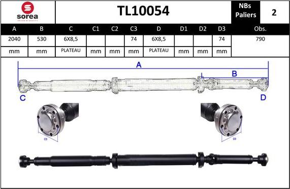 SNRA TL10054 - Карданный вал, главная передача autosila-amz.com