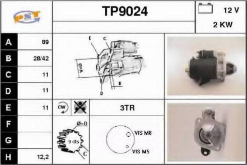 SNRA TP9024 - Стартер autosila-amz.com