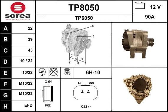 SNRA TP8050 - Генератор autosila-amz.com