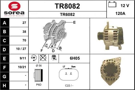 SNRA TR8082 - Генератор autosila-amz.com