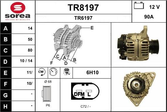 SNRA TR8197 - Генератор autosila-amz.com