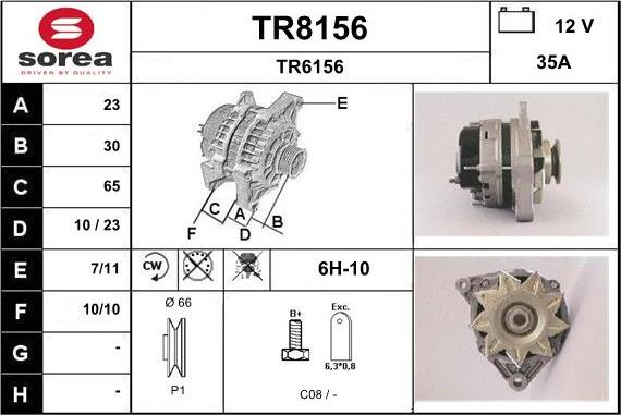 SNRA TR8156 - Генератор autosila-amz.com
