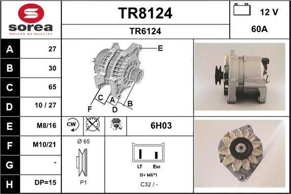 SNRA TR8124 - Генератор autosila-amz.com