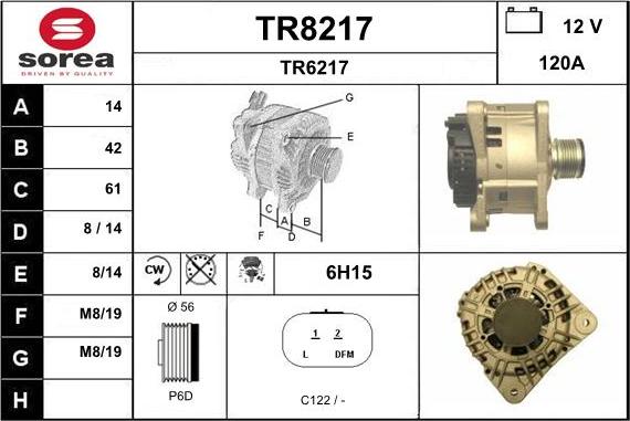 SNRA TR8217 - Генератор autosila-amz.com