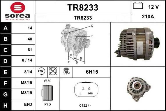 SNRA TR8233 - Генератор autosila-amz.com