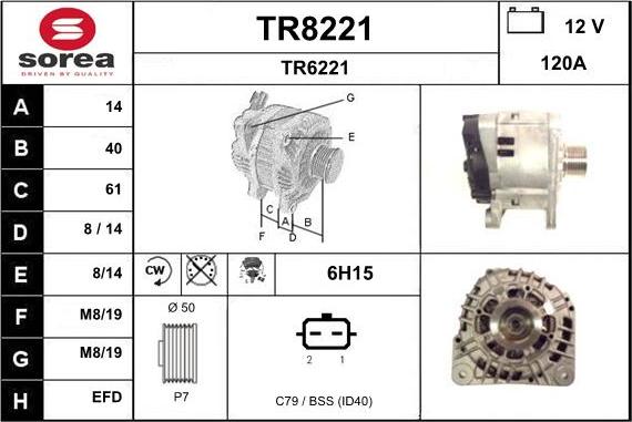 SNRA TR8221 - Генератор autosila-amz.com