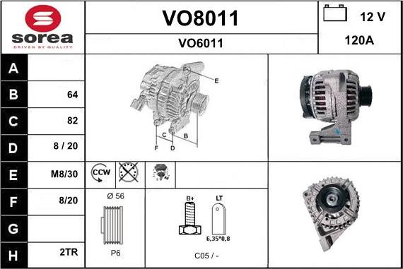 SNRA VO8011 - Генератор autosila-amz.com