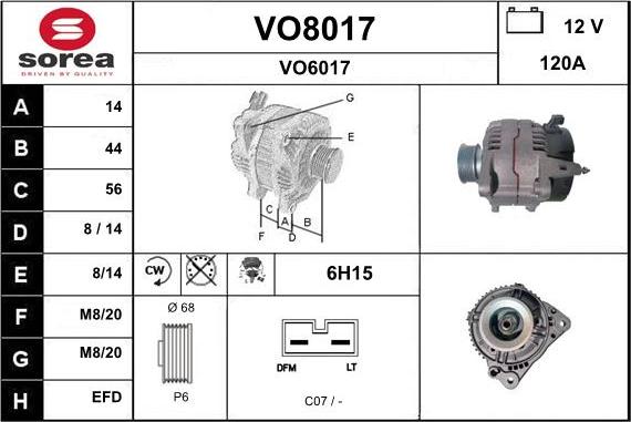 SNRA VO8017 - Генератор autosila-amz.com