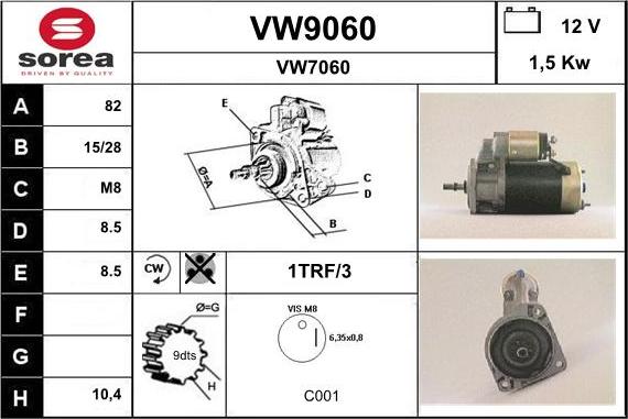 SNRA VW9060 - Стартер autosila-amz.com