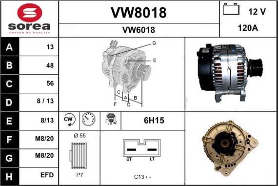 SNRA VW8018 - Генератор autosila-amz.com