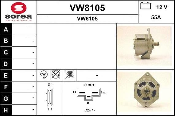 SNRA VW8105 - Генератор autosila-amz.com