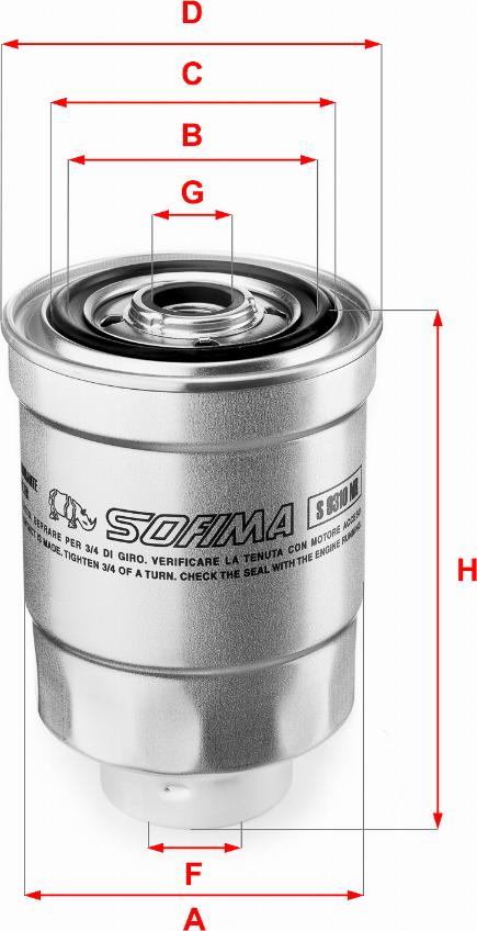 Sofima S 9310 NR - Топливный фильтр autosila-amz.com