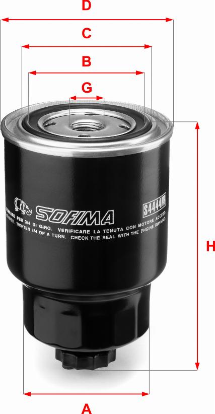 Sofima S 4444 NR - Топливный фильтр autosila-amz.com