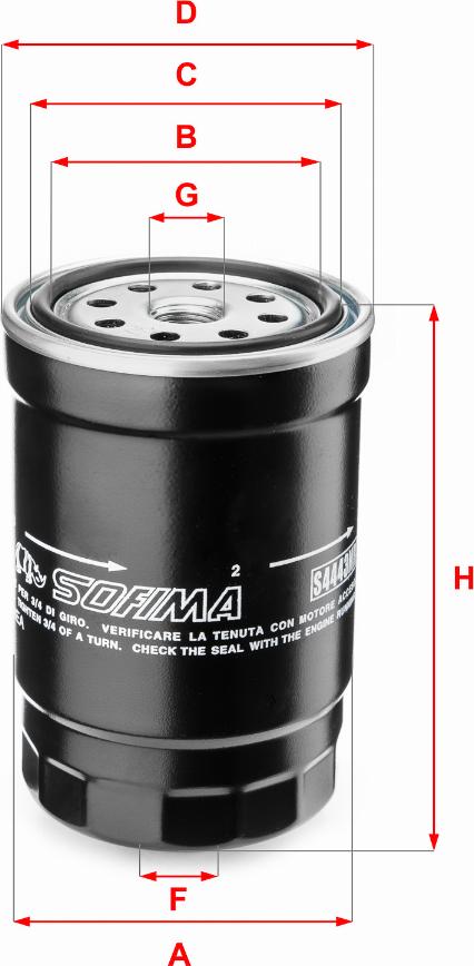 Sofima S 4443 NR - Топливный фильтр autosila-amz.com