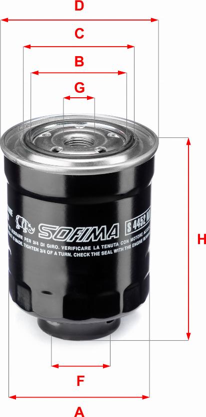 Sofima S 4452 NR - Топливный фильтр autosila-amz.com