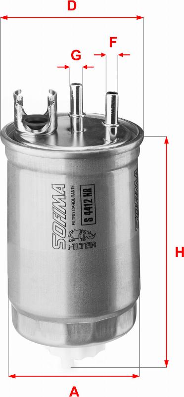 Sofima S 4412 NR - Топливный фильтр autosila-amz.com