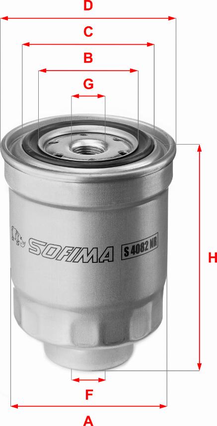 Sofima S 4082 NR - Топливный фильтр autosila-amz.com