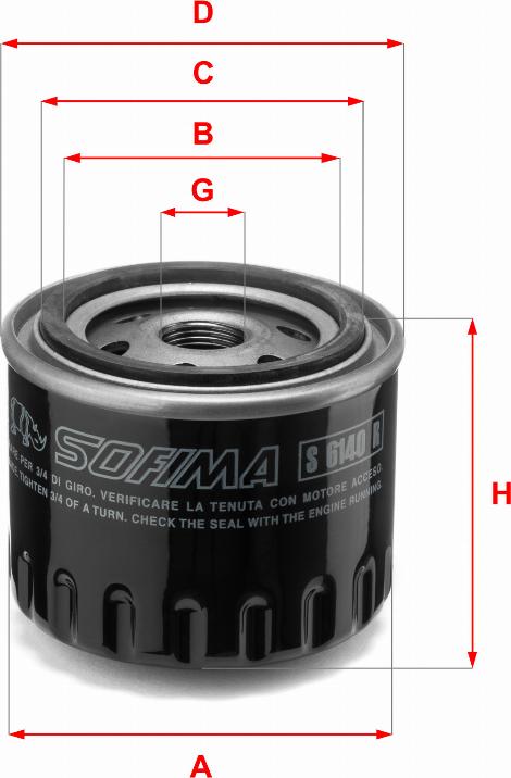 Sofima S 6140 R - Масляный фильтр autosila-amz.com