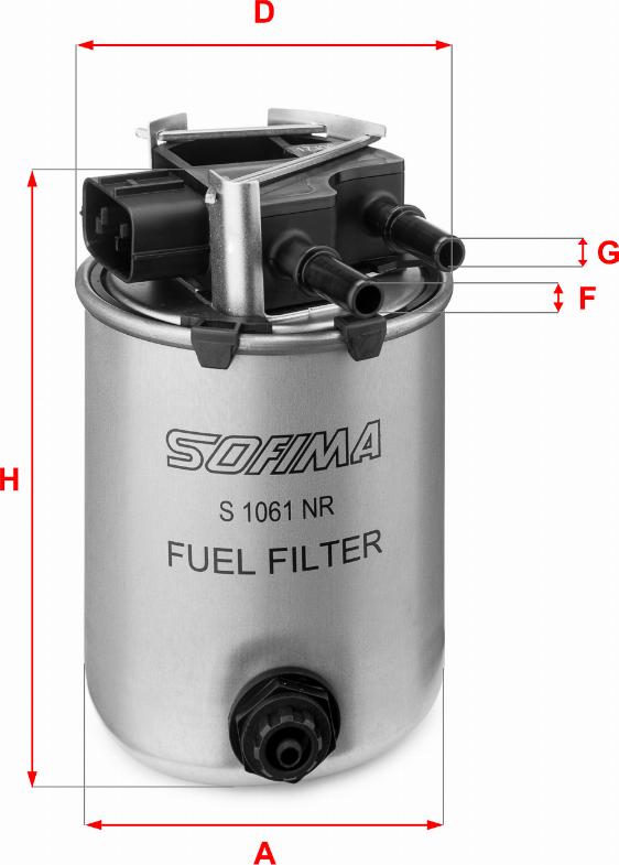 Sofima S 1061 NR - Топливный фильтр NISSAN QASHQAI I 1.6D 10.11-12.13 autosila-amz.com