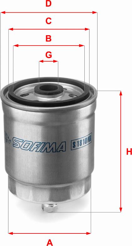 Sofima S 1810 NR - Топливный фильтр autosila-amz.com
