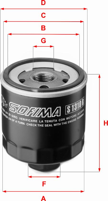 Sofima S 1310 R - Масляный фильтр autosila-amz.com