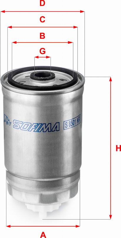 Sofima S 8501 NR - Топливный фильтр autosila-amz.com