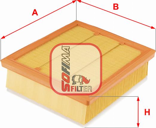 Sofima S 3677 A - Воздушный фильтр, двигатель autosila-amz.com