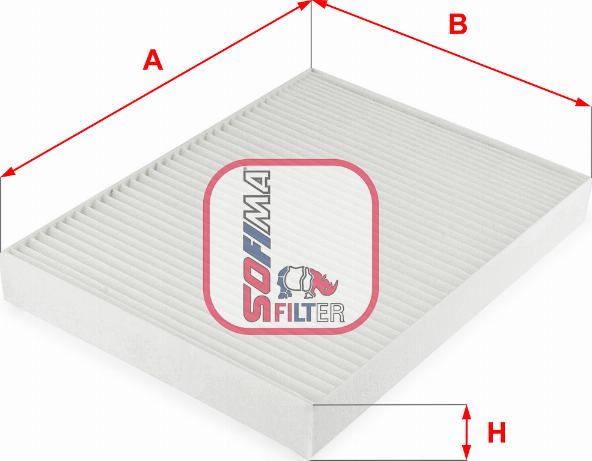 Sofima S 3312 C - Фильтр воздуха в салоне autosila-amz.com