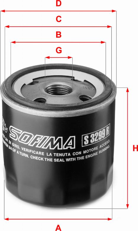 Sofima S 3299 R - Масляный фильтр autosila-amz.com